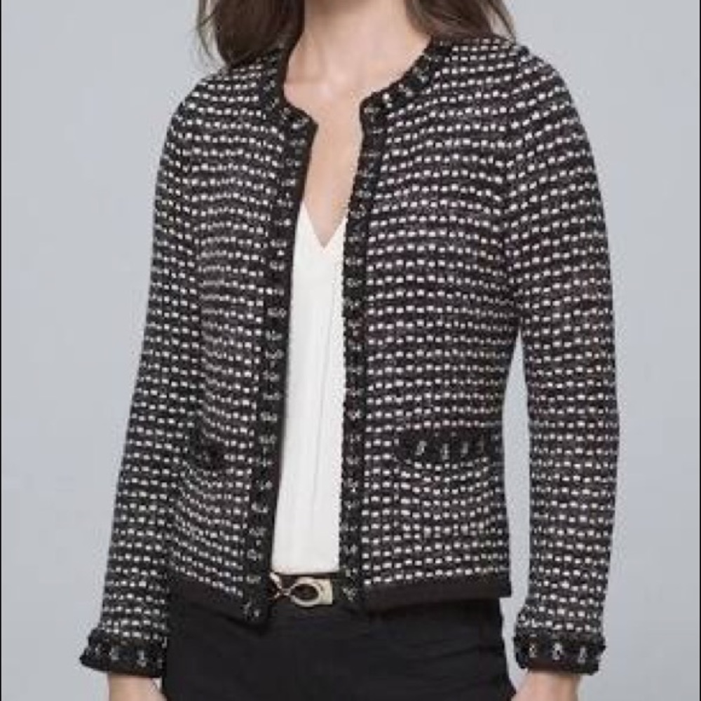 WHBM Sweater, small, knit with jewels